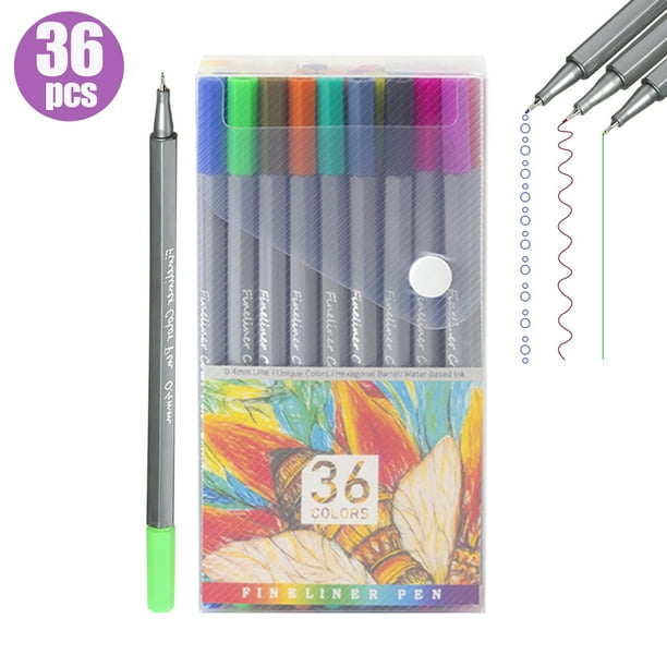 0.4mm Fineliner Pen Set Fine Liner Colouring Fineliners Assorted Colour 12//24//36